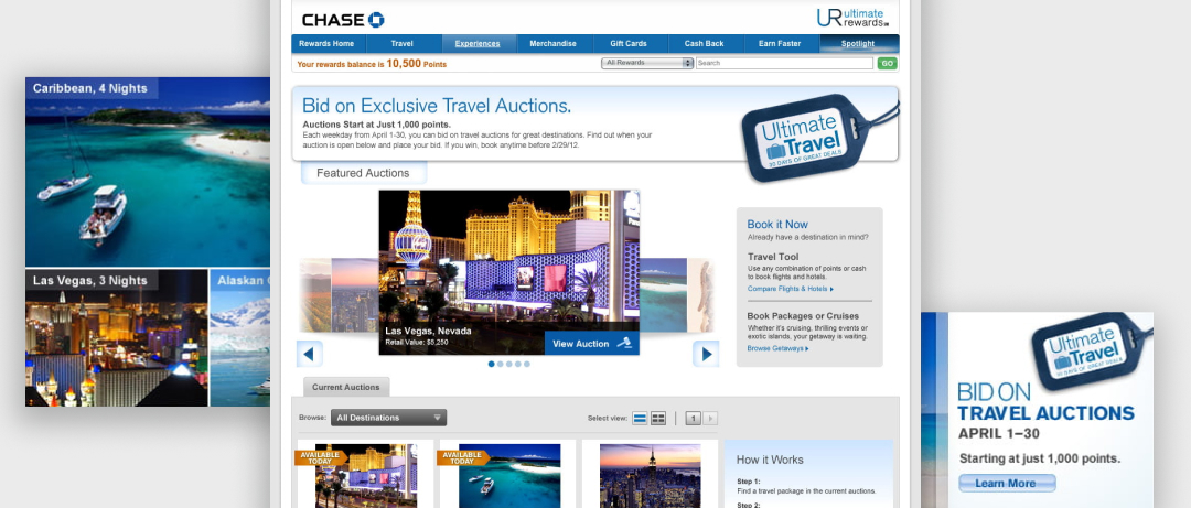 Travel Auctions Website & Campaign